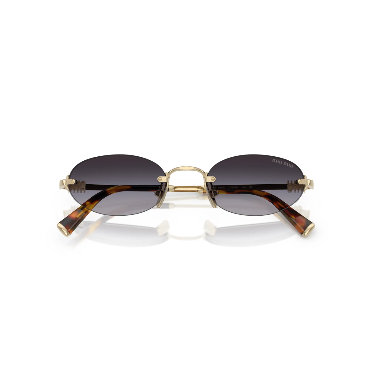 Miu Miu MU A54S ZVN5D1 – oro, grigio – Occhiali da sole