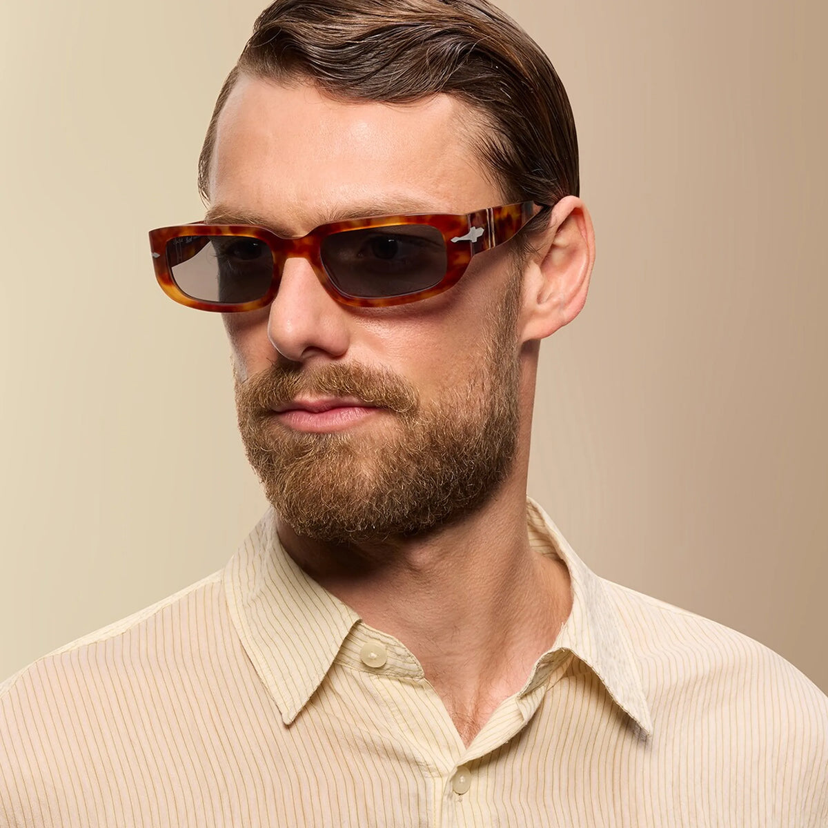 Occhiali da sole Persol Mel PO3385S 106/56 Tartarugato marrone rettangolare