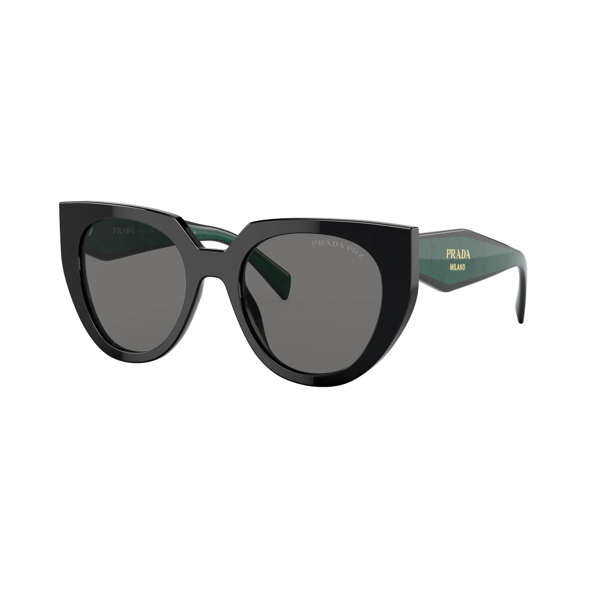 Prada SPR 14W 1AB-5Z1 – nero, verde – Occhiali da sole