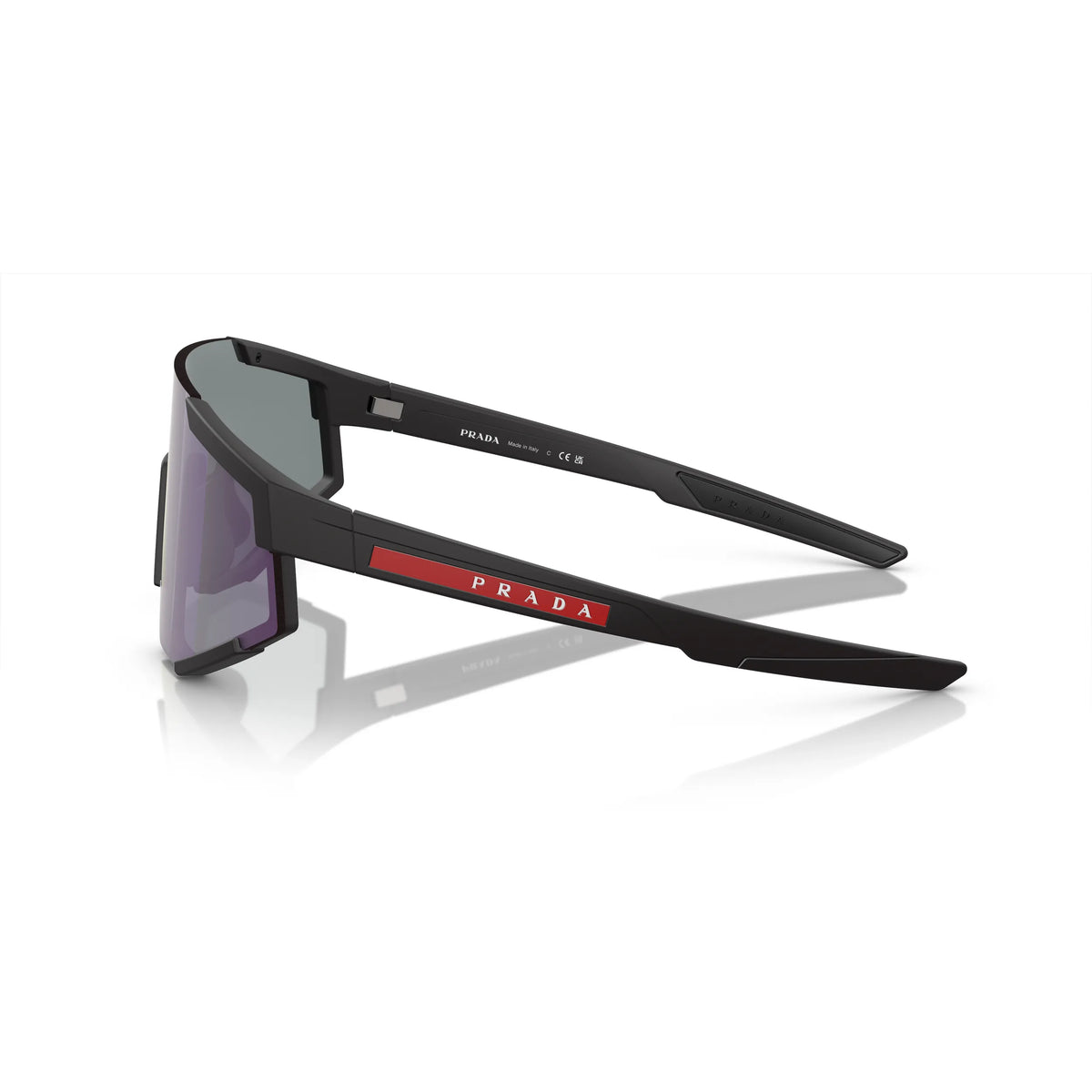 Prada Linea Rossa PS 04WS DG070A – nero gommato – Occhiali da sole