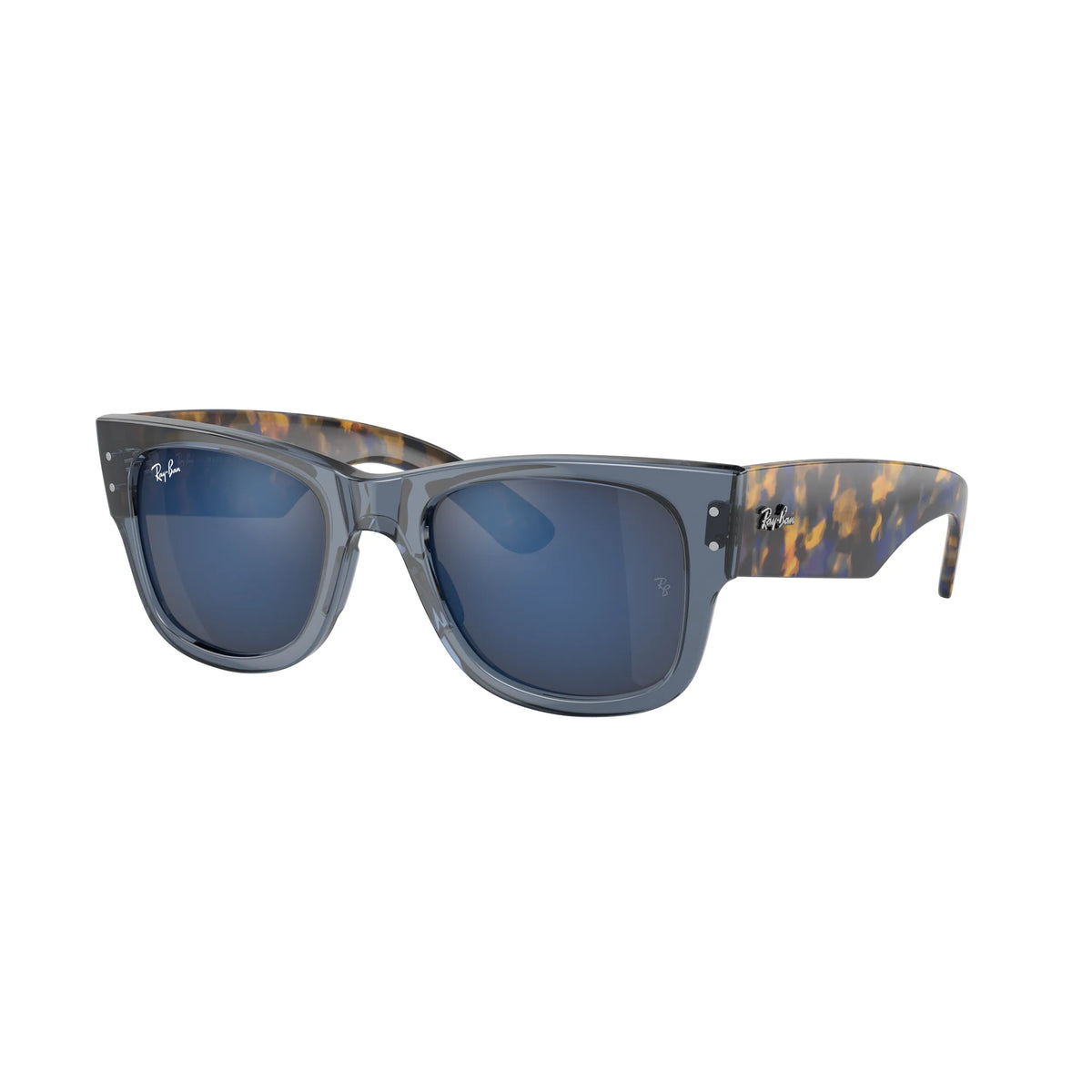 Ray-Ban Mega Wayfarer RB0840S 6638O4 – tartarugato, blu – Occhiali da sole