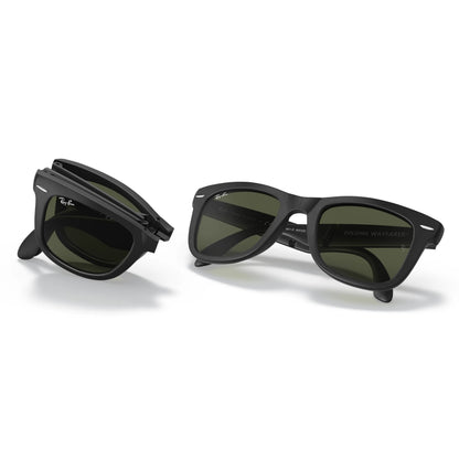 Ray-Ban Folding Wayfarer RB4105 601S – nero opaco – Occhiali da sole