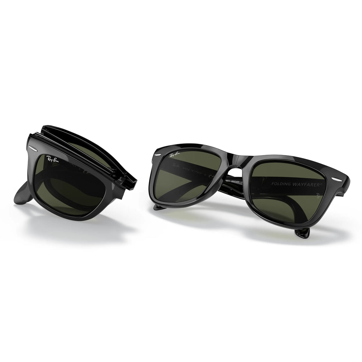 Ray-Ban Folding Wayfarer RB4105 601 – nero lucido – Occhiali da sole