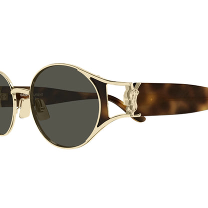 Occhiali da sole Saint Laurent SL M919-003 Havana/oro ovale